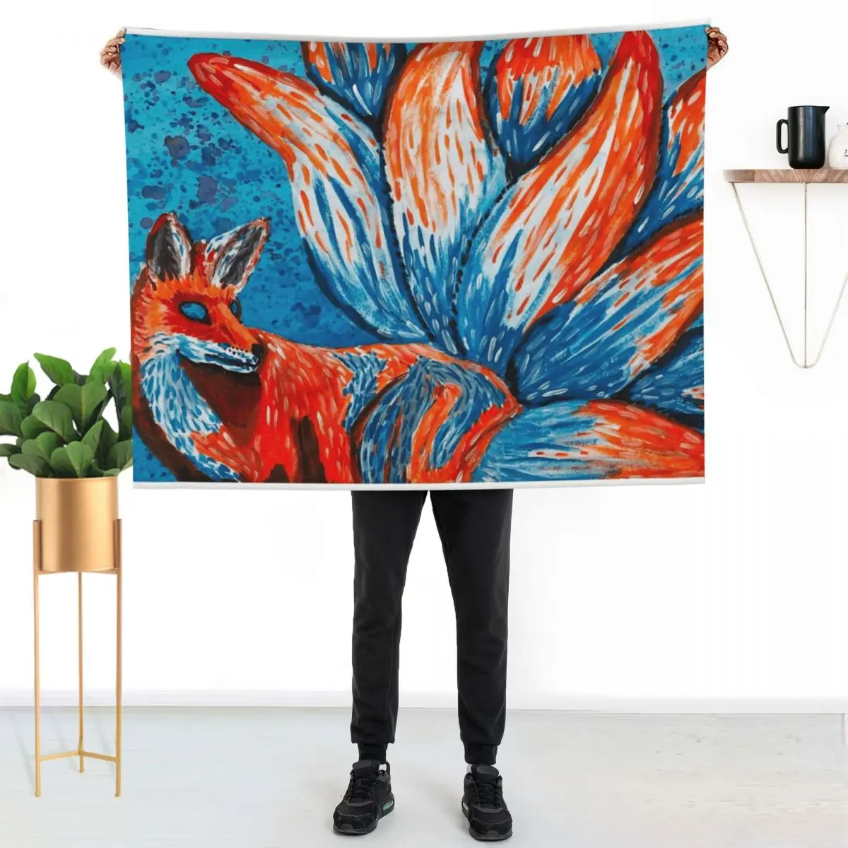 Nine-Tailed Fox Throw Blanket for babies Tourist Luxury Winter beds Beautifuls Custom Blankets