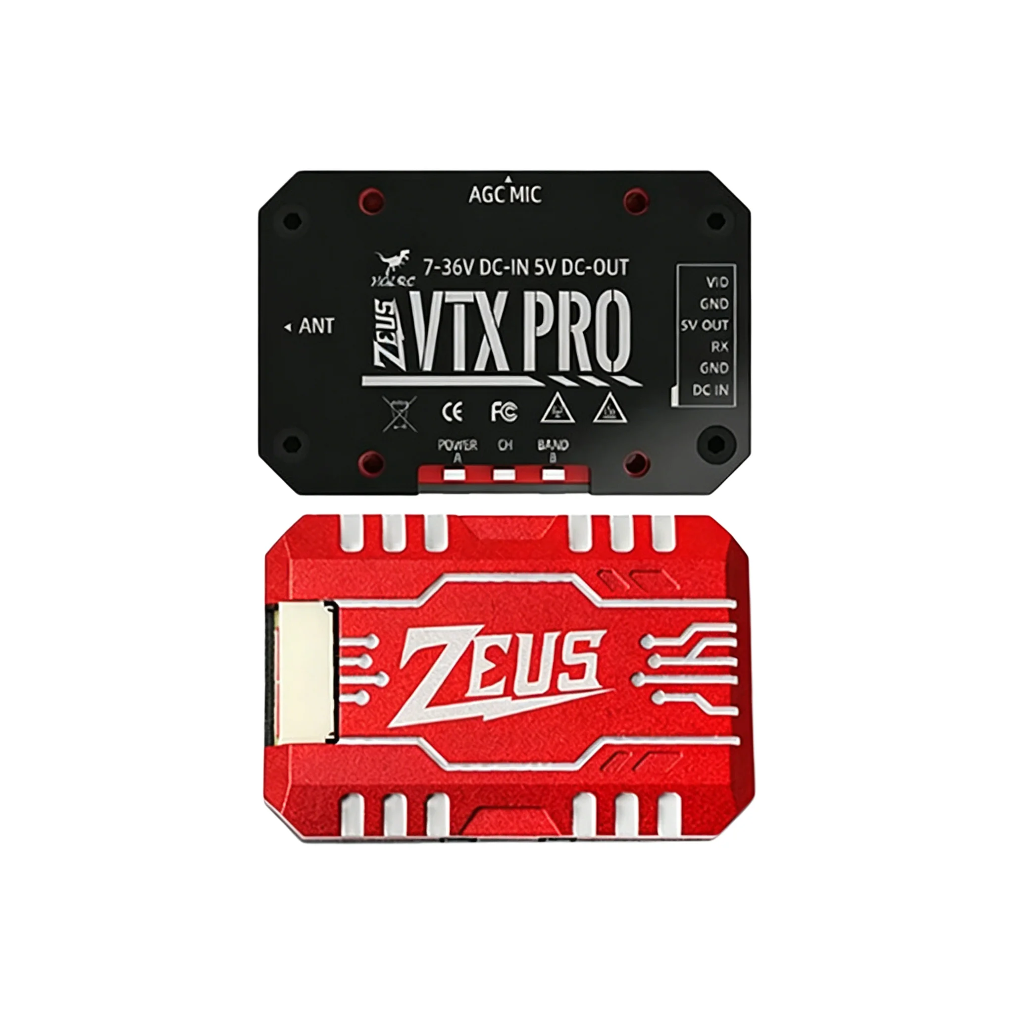 HGLRC ZEUS VTX PRO 1.6W 5.8GHz Video Transmitter with Microphone High Power for FPV Racing Drone