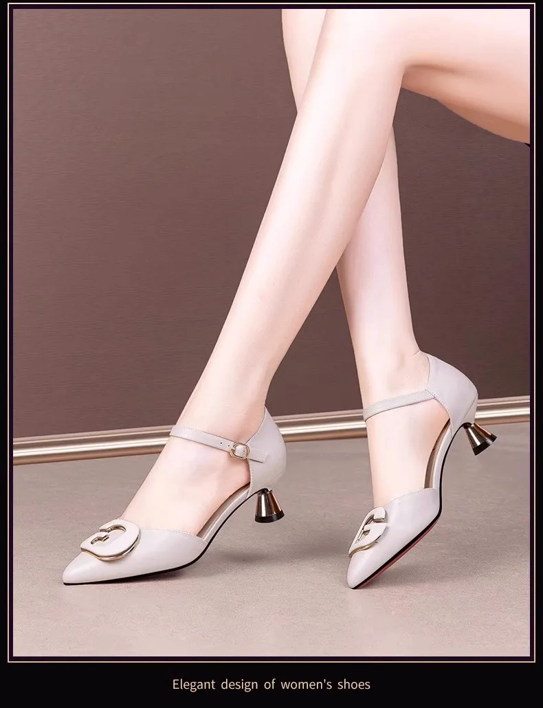 

Baotou Women'S Sandals Summer Stiletto Heel Shoes 2025 New Fashion Elegant Word With Hollow Sandals Women'S Shoes.