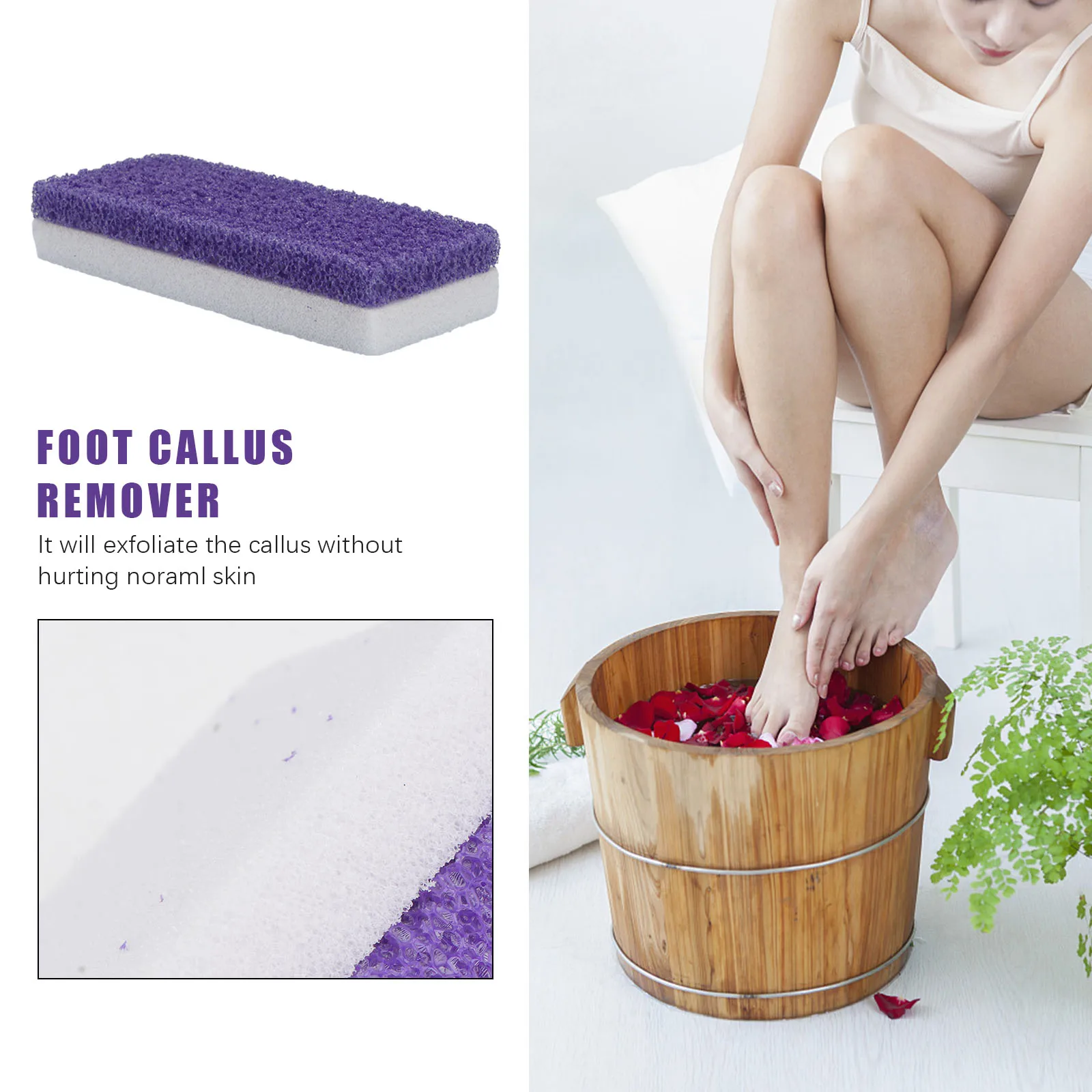 

Removes Hard Skin Exfoliating Foot Grinder Body Scrubber Exfoliator Callus Remover for Feet Blade Pedicure Stone Pumice