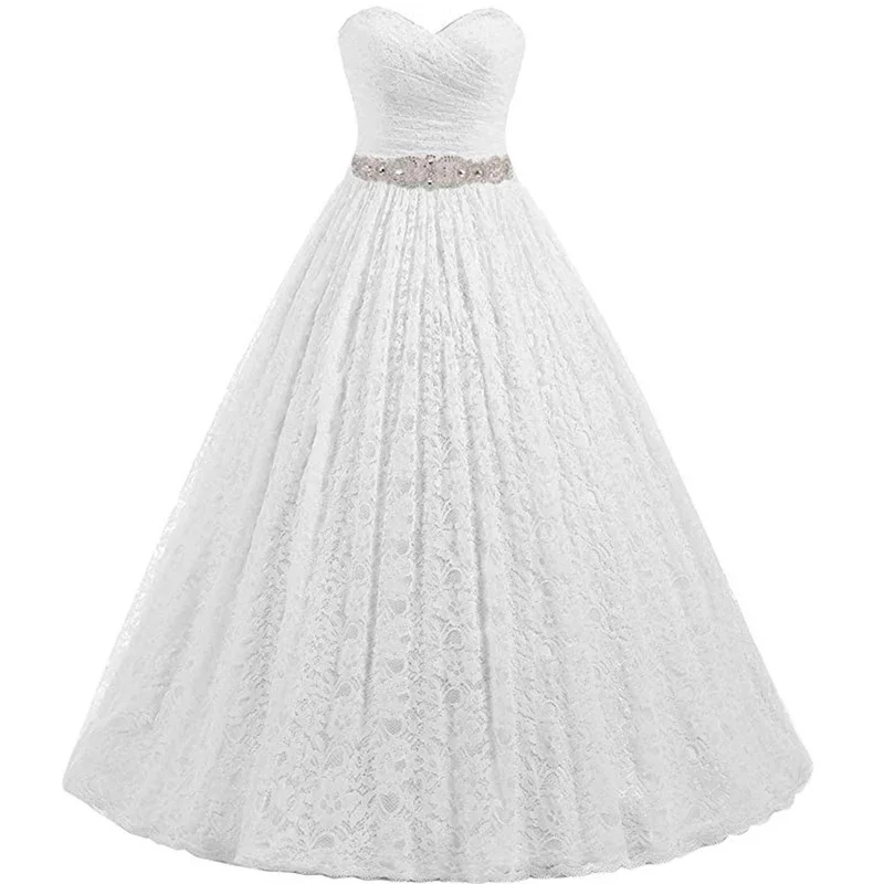 A-Line  With Crystal Beaded Lace Wedding Dress For Bride 2026 Elegant Princess Bridal Gown Customized