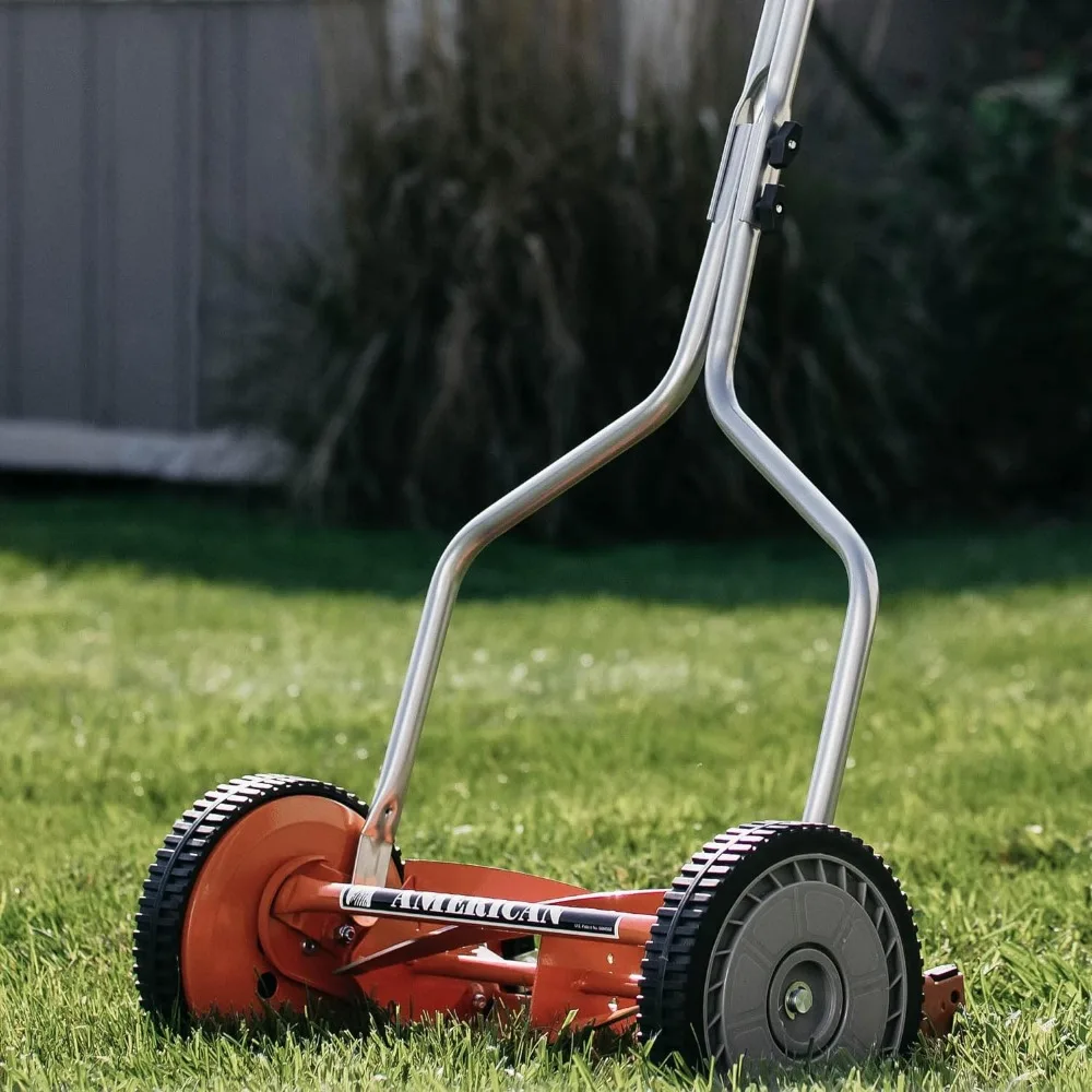 Imagem -02 - Push Reel Lawn Mower Vermelho 120414 14 4-blade