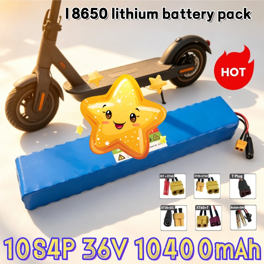 

10S4P 36V 10400MAH Lithium Battery for Electric Scooter 18650 36V 10.4Ah Battery Electric Scooter Electric Scooter 36V
