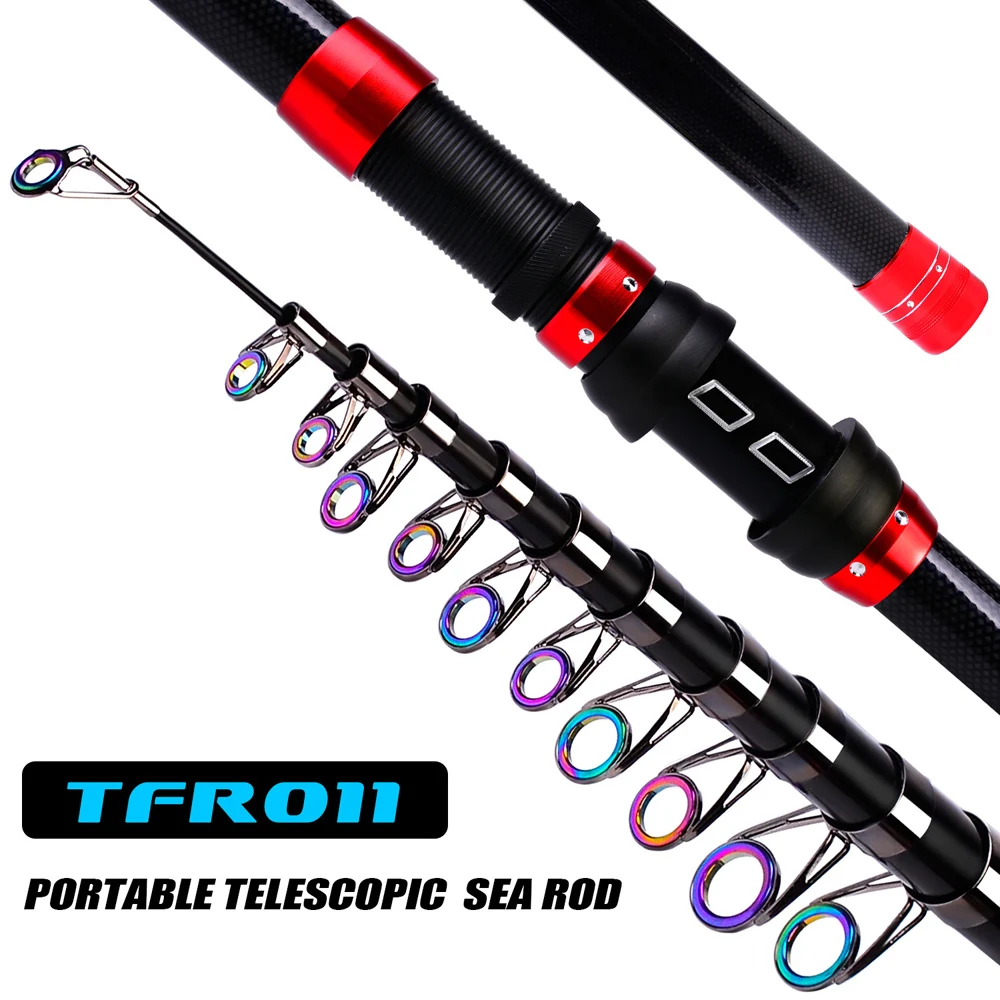 High Carbon Rock Ultra Light Pocket Fishing Rods 3.6M 3.0M 1.8M 2.1M Super Hard Short Telescope Fishing Ultralight Spinning Rod