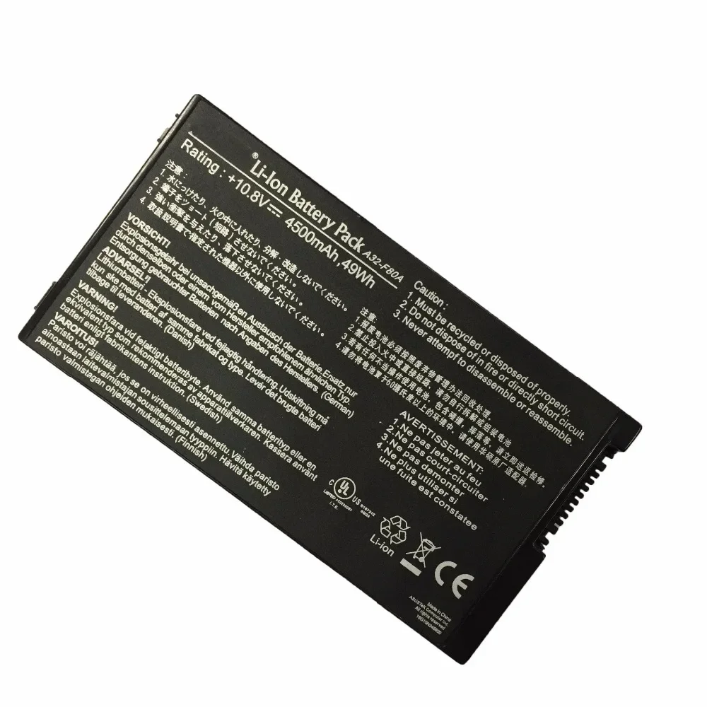 10.8V 49WH/4500MAH New Original A32-F80 Laptop Battery for ASUS F80 F80s  F80Cr F81 F81E F81Se F83 F83Cr F83E F83S F83Se F83V