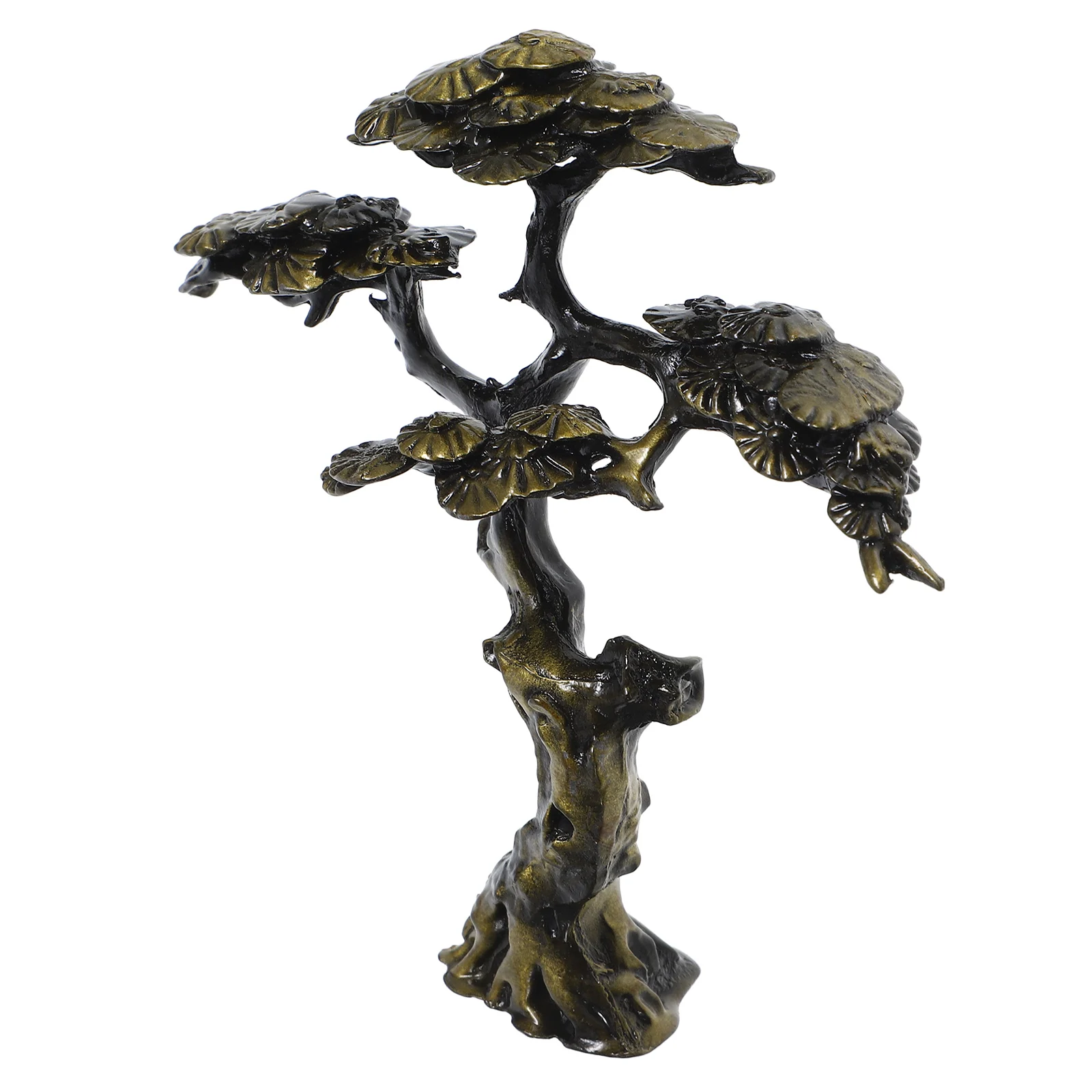 

Vintage Copper Alloy Tree Ornament Desktop Decor for Home Office Car Desk Table Bookshelf Showcase Indoor Decorative Art Piece