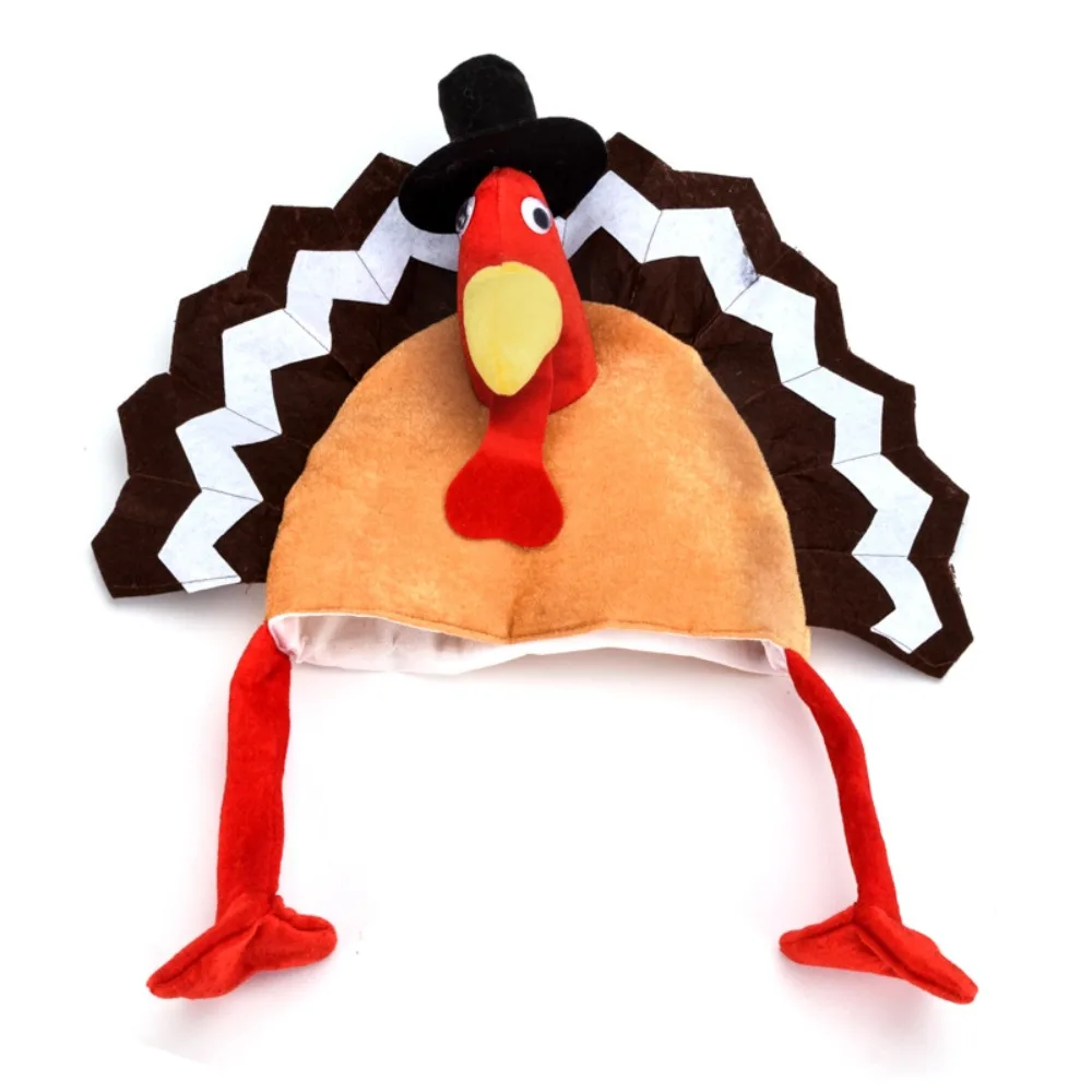 Cartoon Carnival Chicken Leg Hat Fancy Costume Festive Cap Turkey Hat Thanksgiving Decoration Carnival Hat Party