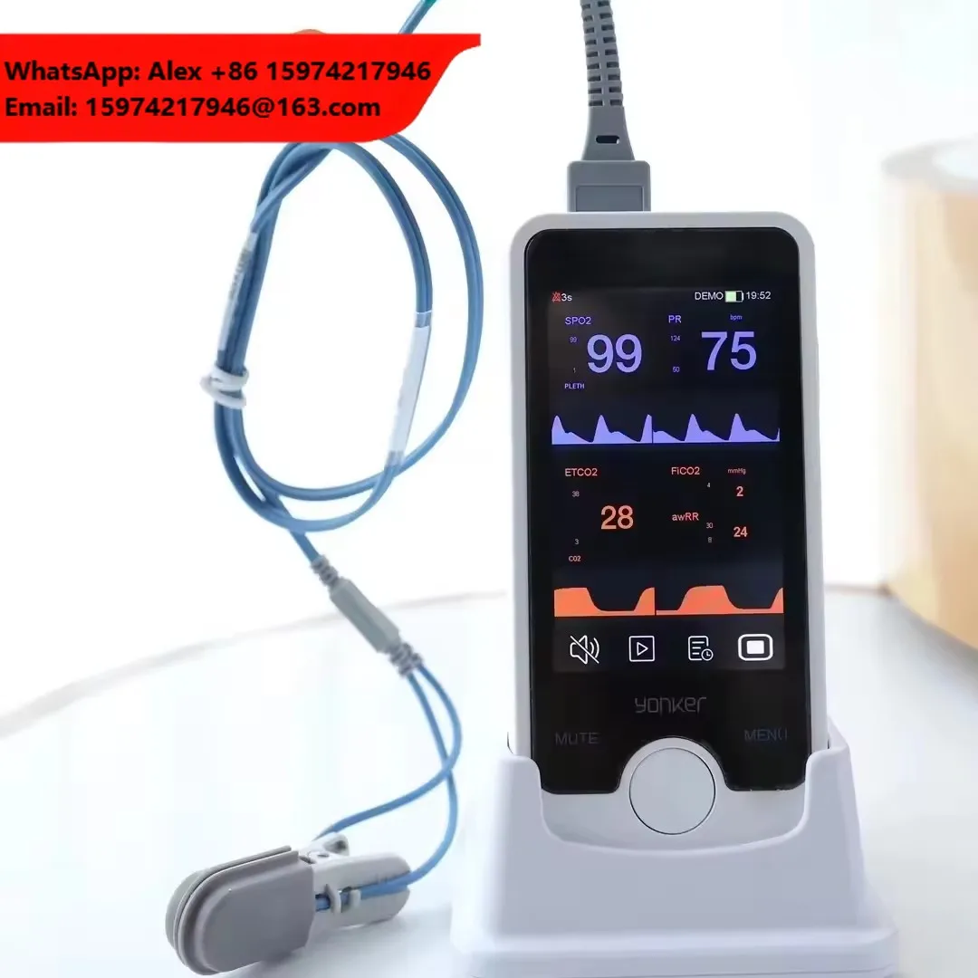 Portable Digital Handheld Pulse Oximeter Veterinary Instrument Multi-parameter Vital Signs Monitor