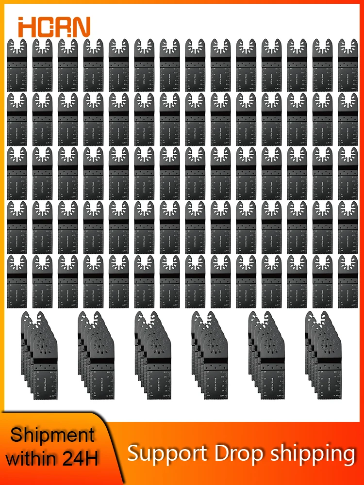 100/50/20 Stuks Oscillerende Zaagblad Multi Gereedschap Blades Multifunctionele Vernieuwer Snijmes Voor Hout Metaal Snel snijden Blade - afbeelding 2