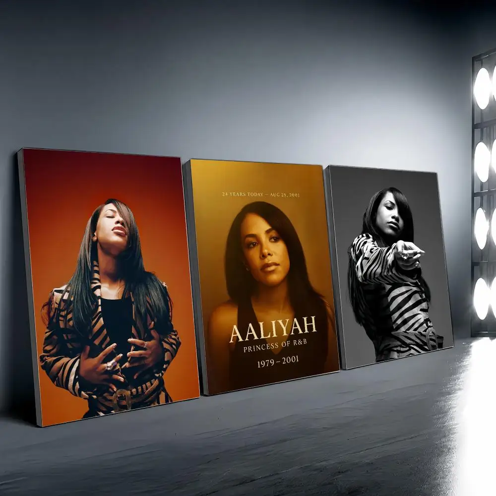 Pop Singer A_Aaliyah Album Poster Vintage Wall Art Aesthetic Room Decor Print Living Room Bedroom Home Decoration