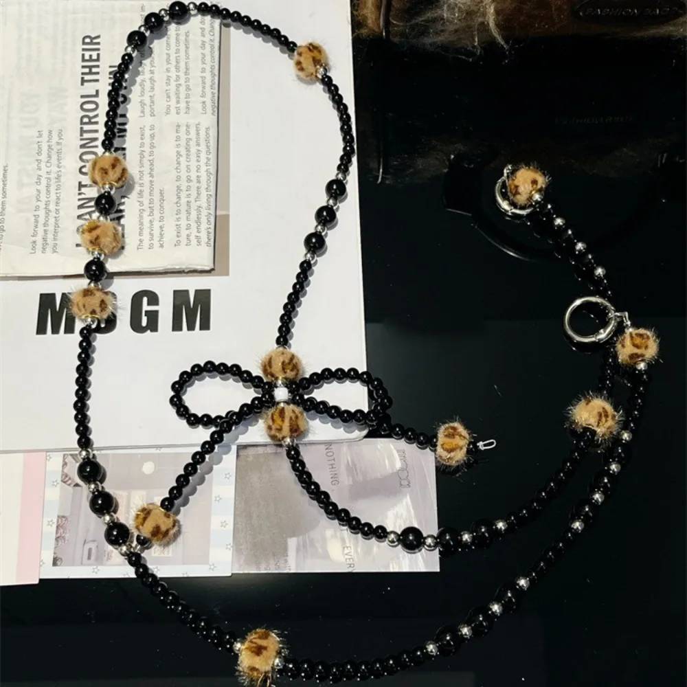 

Шейный шнур с бантом, ремешок для телефона через плечо, волосатые шарики, ремешок для мобильного телефона «сделай сам», анти-потерянный длинный шейный ремешок для телефона, аксессуары для телефона