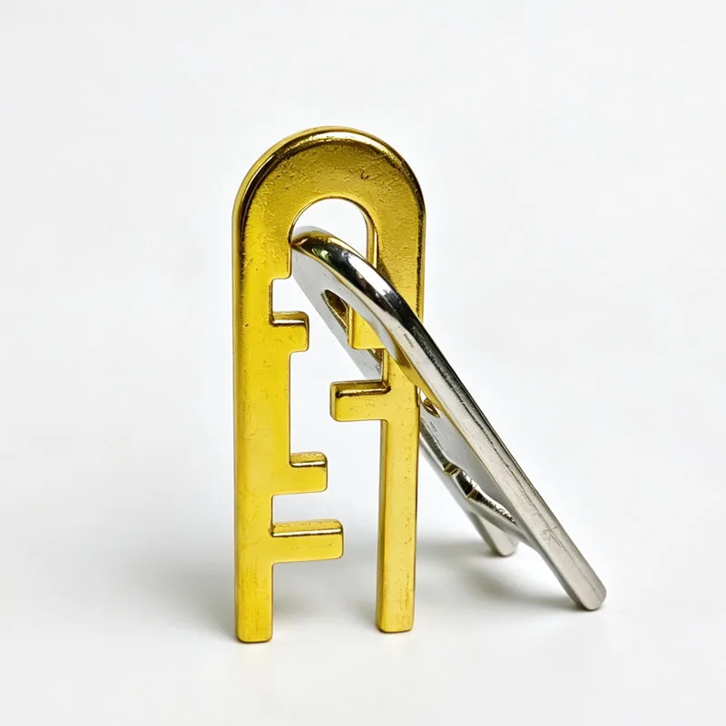 Magic Ladder Lock Cast Keyhole Difficult Metal Brain Teaser Puzzles IQ Taest Mind Challenge Educational Toys For Kids & Adults