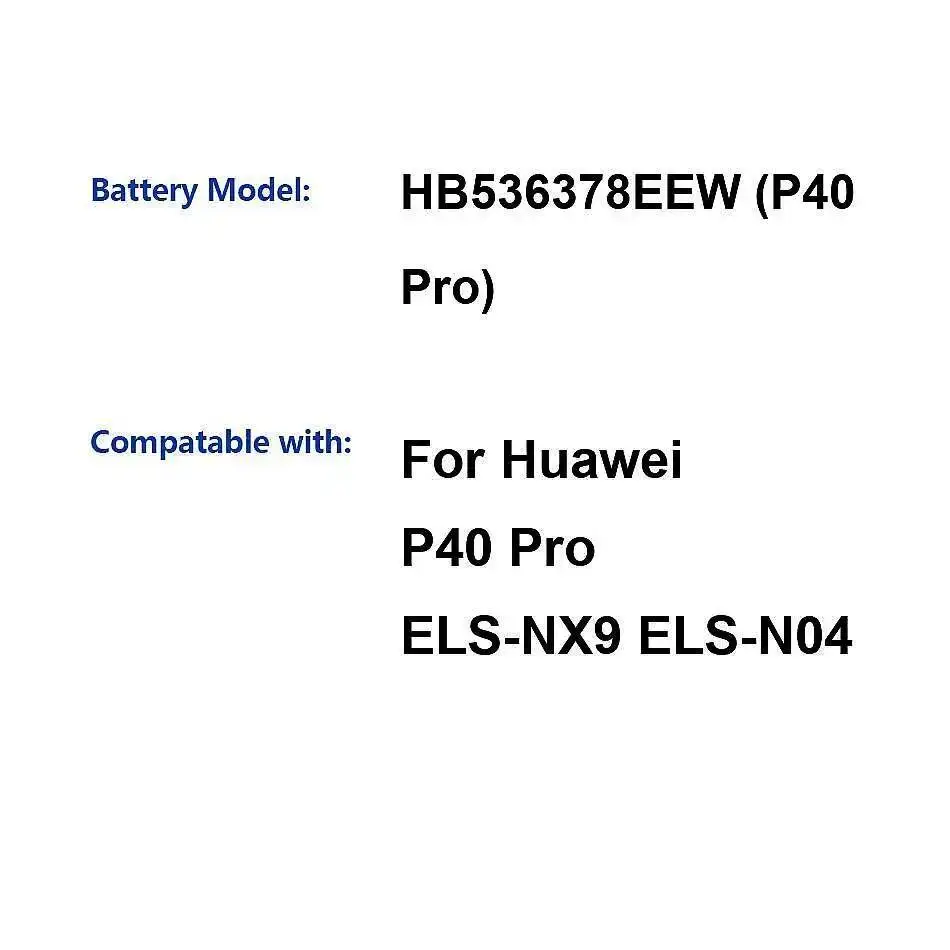 

Для Huawei P40 Pro Els-NX9 Els-N04 HB536378EEW Прочный аккумулятор для мобильного телефона, высокая эффективность, 4200 мАч
