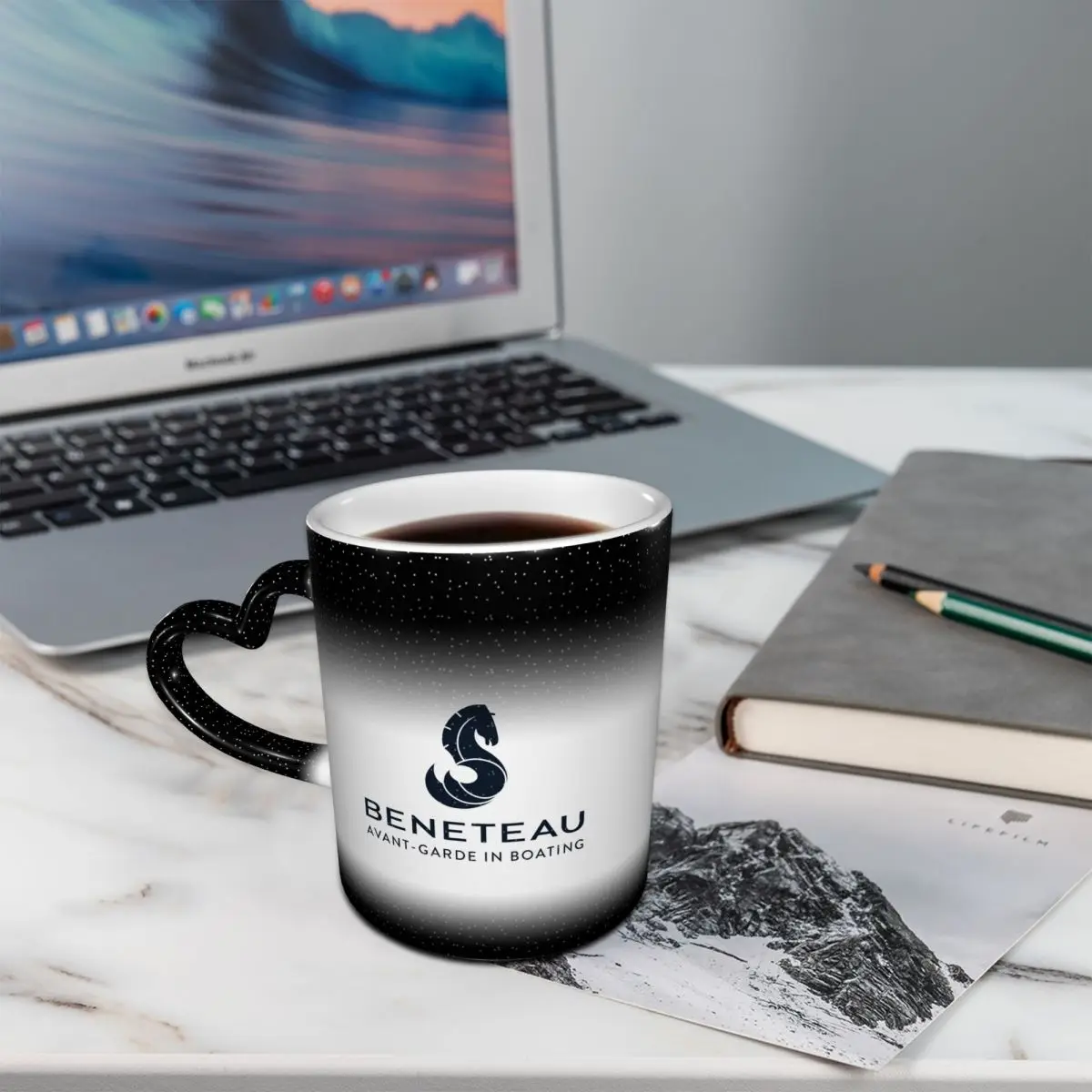 Beneteau Yachts Logo Fishing Boats Mug Funny Ceramic Coffee Cups Tea Mugs Milk Cup Drinkware Gifts for Friends