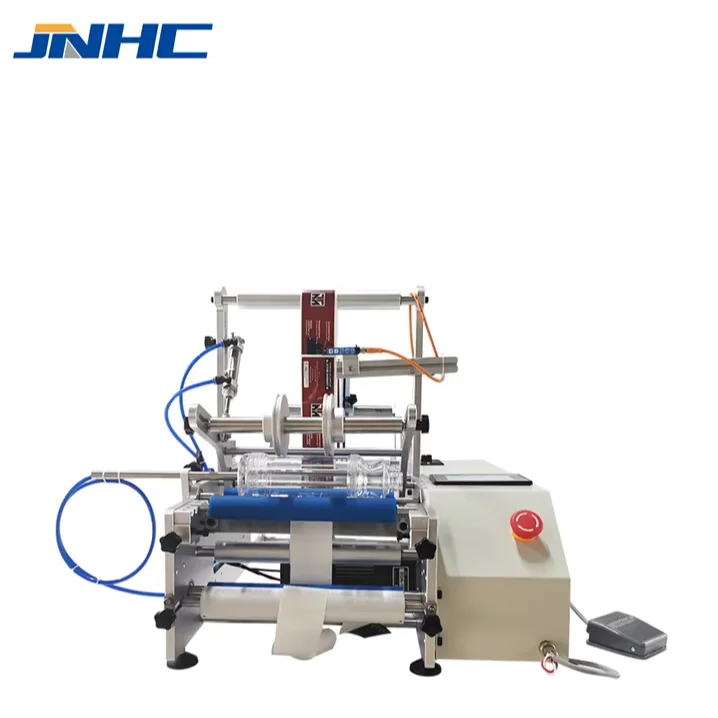 

Factory Direct Semi-Automatic Round Bottle Bottle Stick on Label Sticker Packaging Labeling Machine for Lid