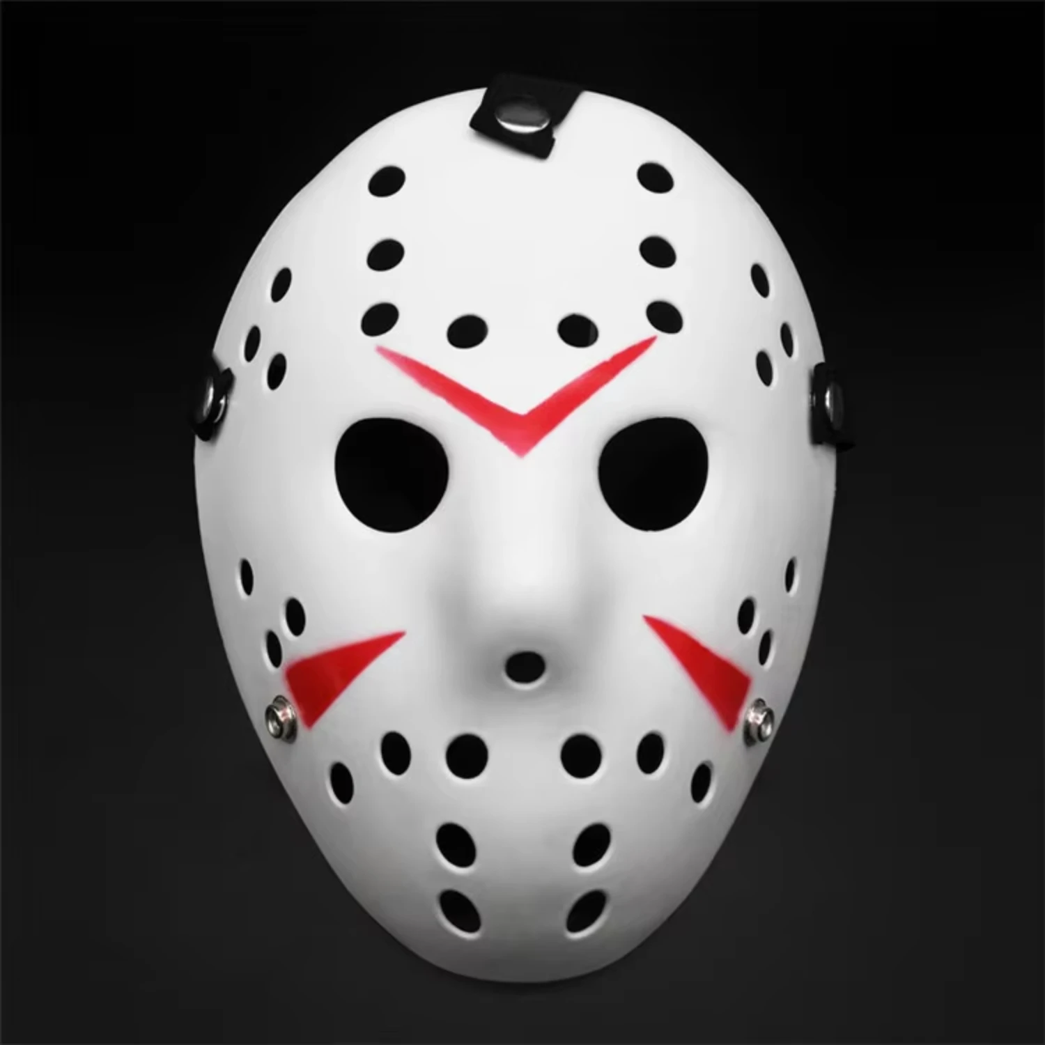 Red And White Color plastic Jason Voorhees Mask Masquerade Party Halloween Scary Mask Lankybox Race car party decorations Love