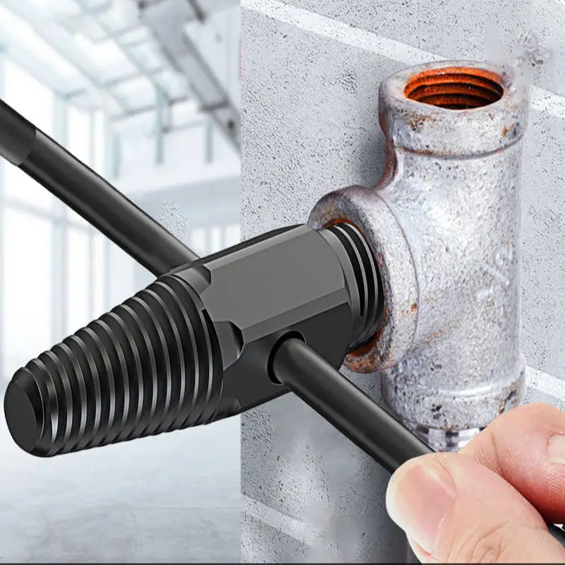 Double Head Screw Extractor Remover Wrench, Damaged Broken Bolt Thread Removal Tool for Faucet Valve & Water Pipe Repair