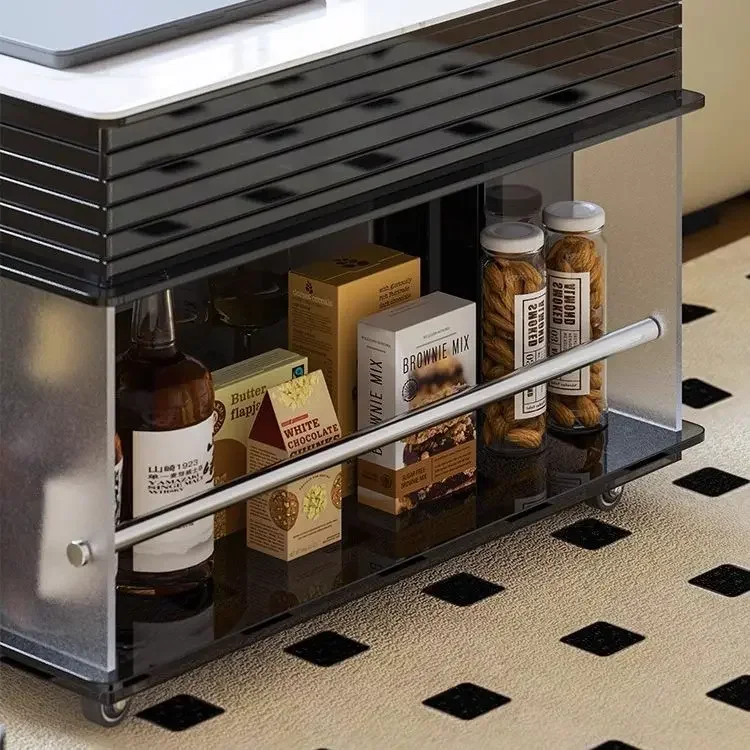 light luxury liftable coffee table living room household small apartment balcony tea table modern simple mobile side cabinet