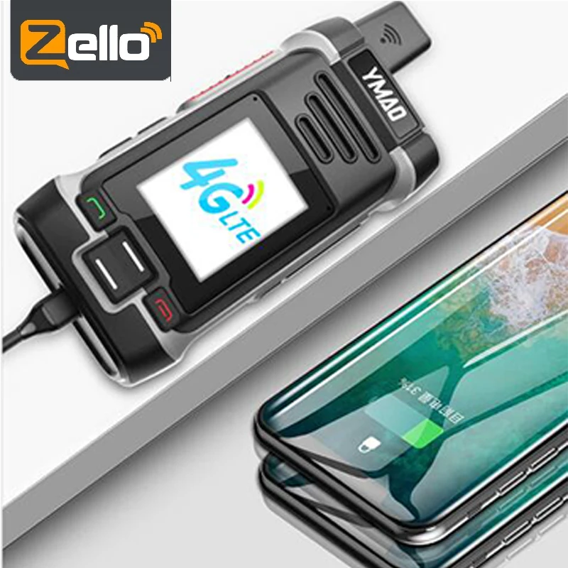 Zello Walkie Talkie 4G Long Range Amateur Mobile Radio Bluetooth Transceiver Phone Network Walkie Talkie 500 km