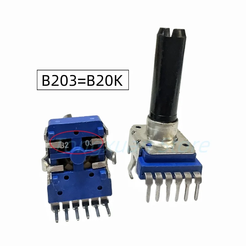 2pcs RK12 Potentiometer B10K C20K B50K B100K B103 203 503 104 Dual 6Pins Electronic Organ Speaker Audio Volume Adjustment Switch