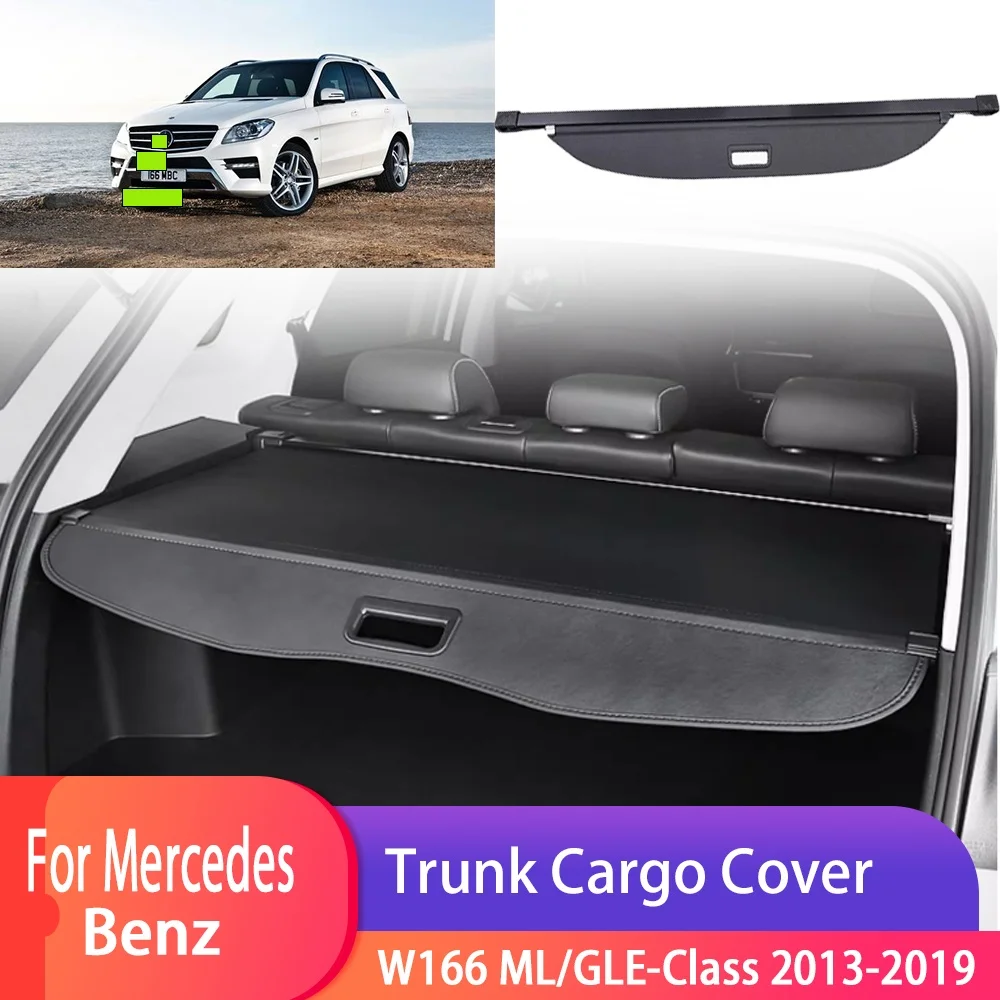 Car Rear Trunk Cargo Cover for Mercedes For Benz W166 ML/GLE-Class 300 350 2013-2019 Luggage Tray Security Shielding Shade Mat