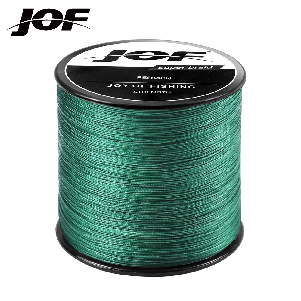 JOF Braided Line 4X X8 300/500m 9 Color All for Fishing Line MaxDrag 88LB Multifilament PE Line for Saltwater Sea Fishing