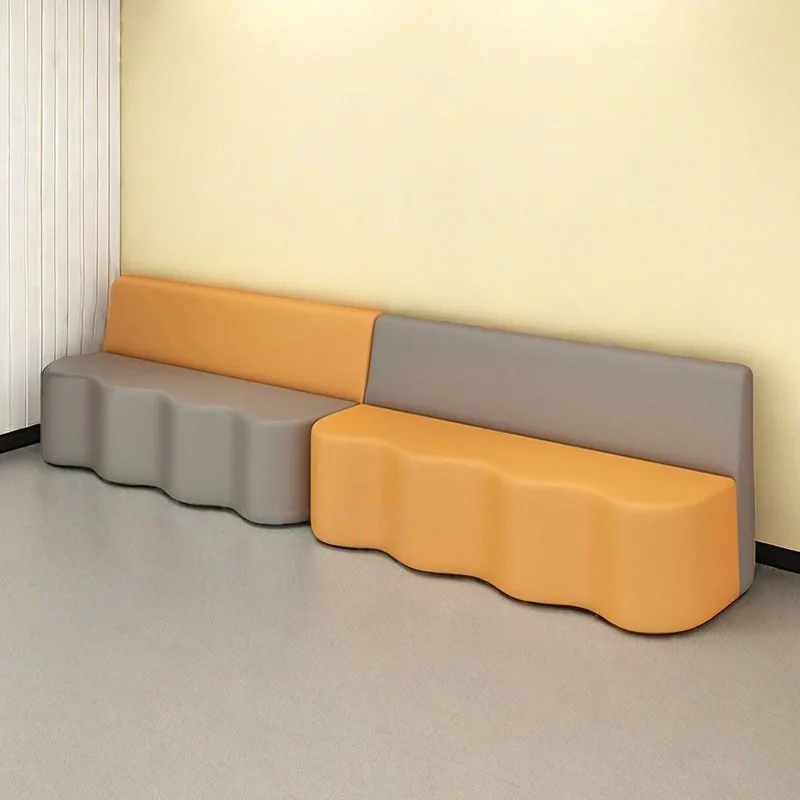 Early Education Center Training Institution Against the Wall Card Seat Sofa Parents Waiting Rest Area