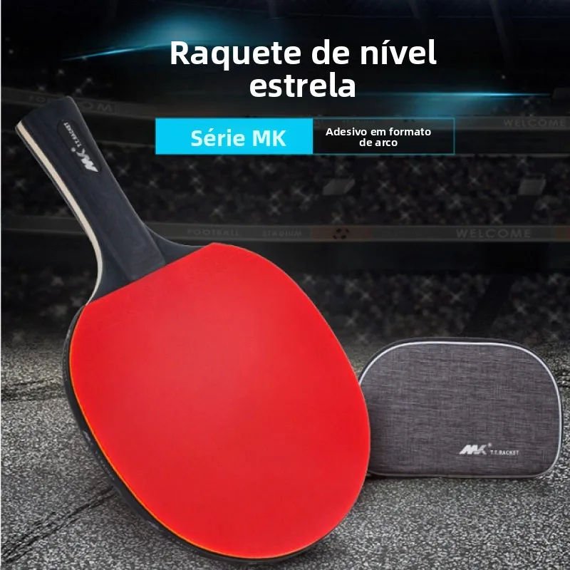 wang-kai-xuan-ti-iron-pong-racket-single-charcoal-black-high-elasticity-professional-competition-pong-bat-set