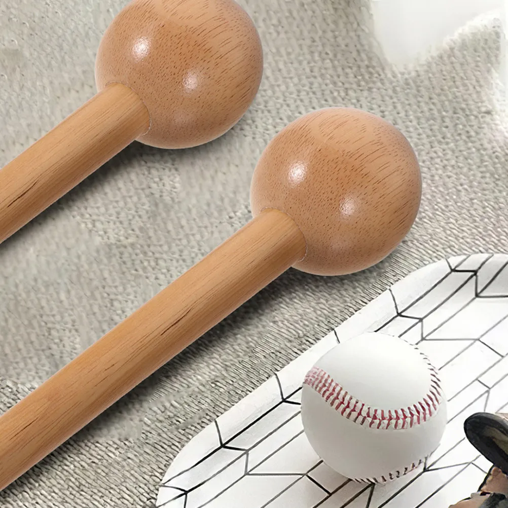 2Pcs Baseball Glove Mallet Wooden Hammer for Shaping Breaking in Gloves Smooth Rounded Tip Non-Slip Handle Portable Mitt Shaper