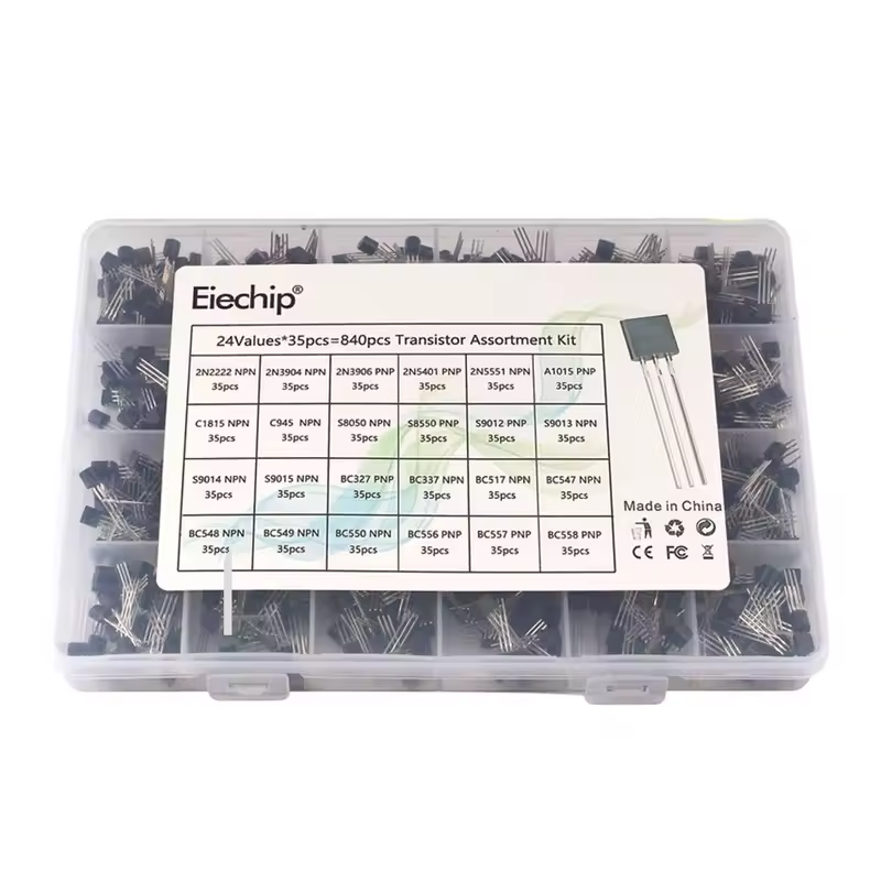 200-900PCS TO-92 Transistor Kit assortment box BC547 BC327 BC337 2N2222 3904 3906 C945 PNP/NPN transistors set electronics Kit - Image 2