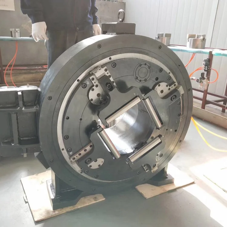 Laser Cutting Machinery 4-jaw Pneumatic Clamping Through-hole Rotating Chuck Welding 230mm Diameter Hardened Steel Chuck