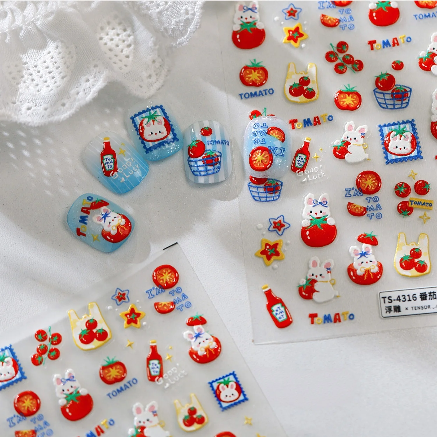 Retro Cute 5D Nail Art Sticker - Nail Art Denim 评论和价格