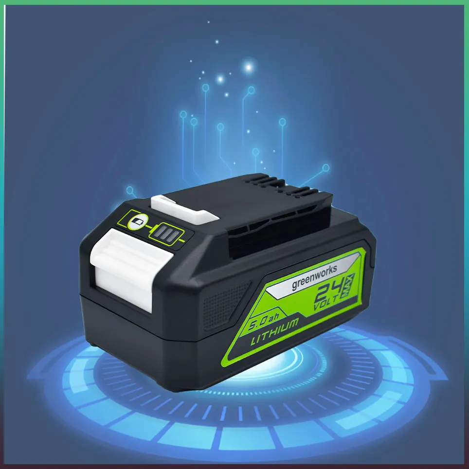 Voor Greenworks Batterij 24V 8.0AH Greenworks Lithium Ion Batterij (Greenworks Batterij) Het originele product is 100% gloednieuw