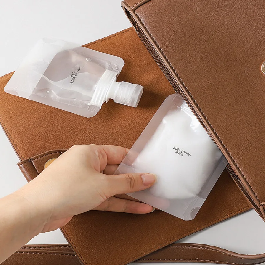 1PCS Reise Leere Squeeze Taschen Lotion Abgabe Tasche Nachfüllbare Shampoo Toilettenartikel Conditioner Flüssigkeit Kosmetische Lagerung Beutel