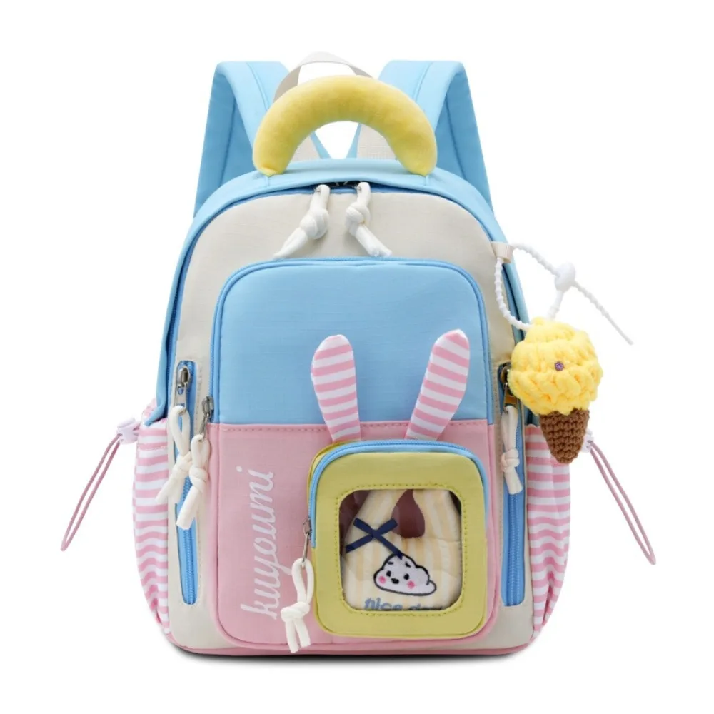 Lightweight Fabric Kids Backpack Adjustable Shoulder Straps Soft Material Preschool Shoulder Bag Smooth Durable Material