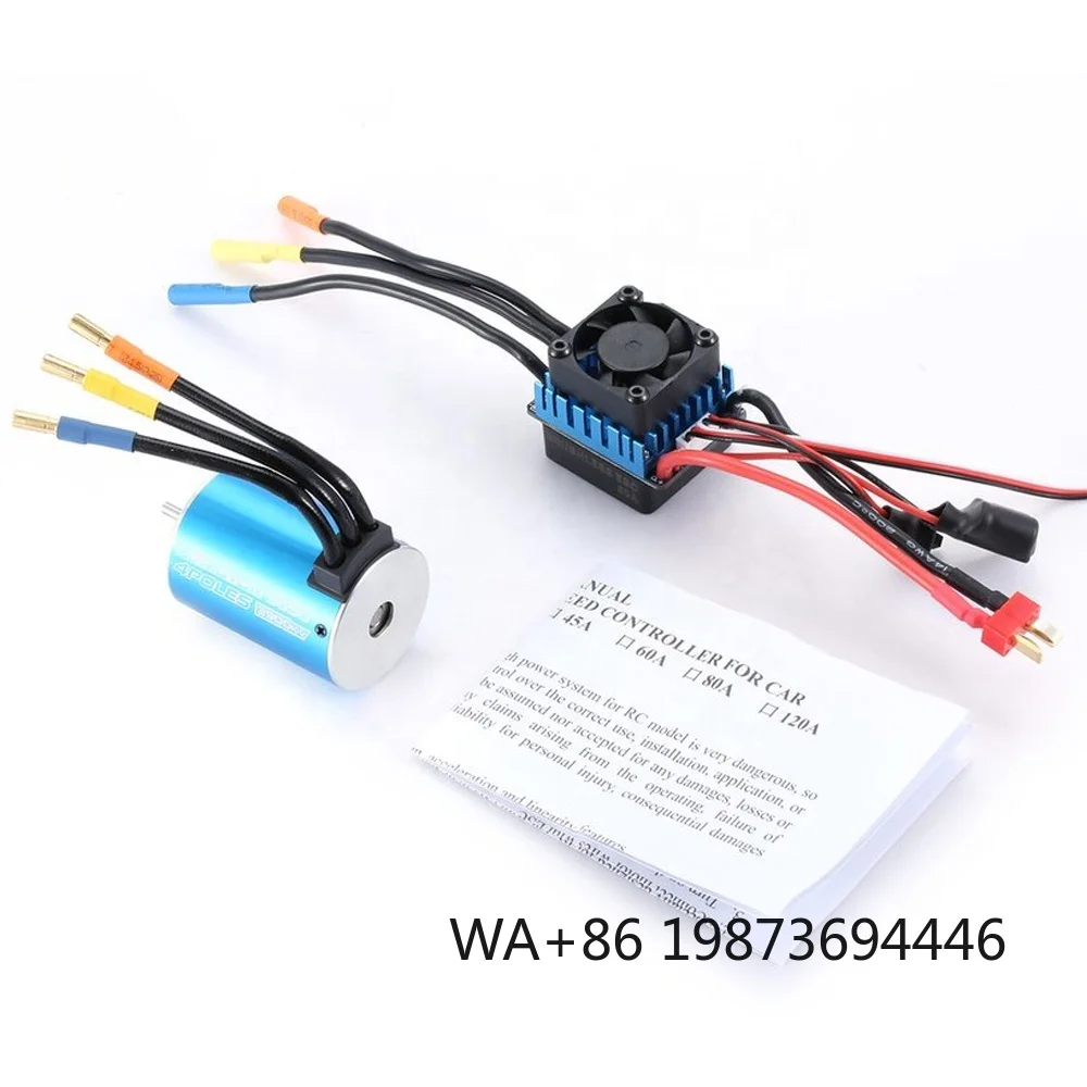 

RC 3650 4300KV 3900KV 3500KV 3100KV Sensorless Brushless Motor With 60A Brushless ESC With LED Programming Card for 1/10 RC Car