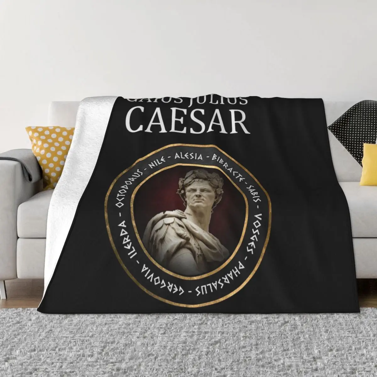 

Gaius Julius Caesar Battles Ancient Roman History Throw Blanket Blankets For Sofas Luxury Thicken Blankets