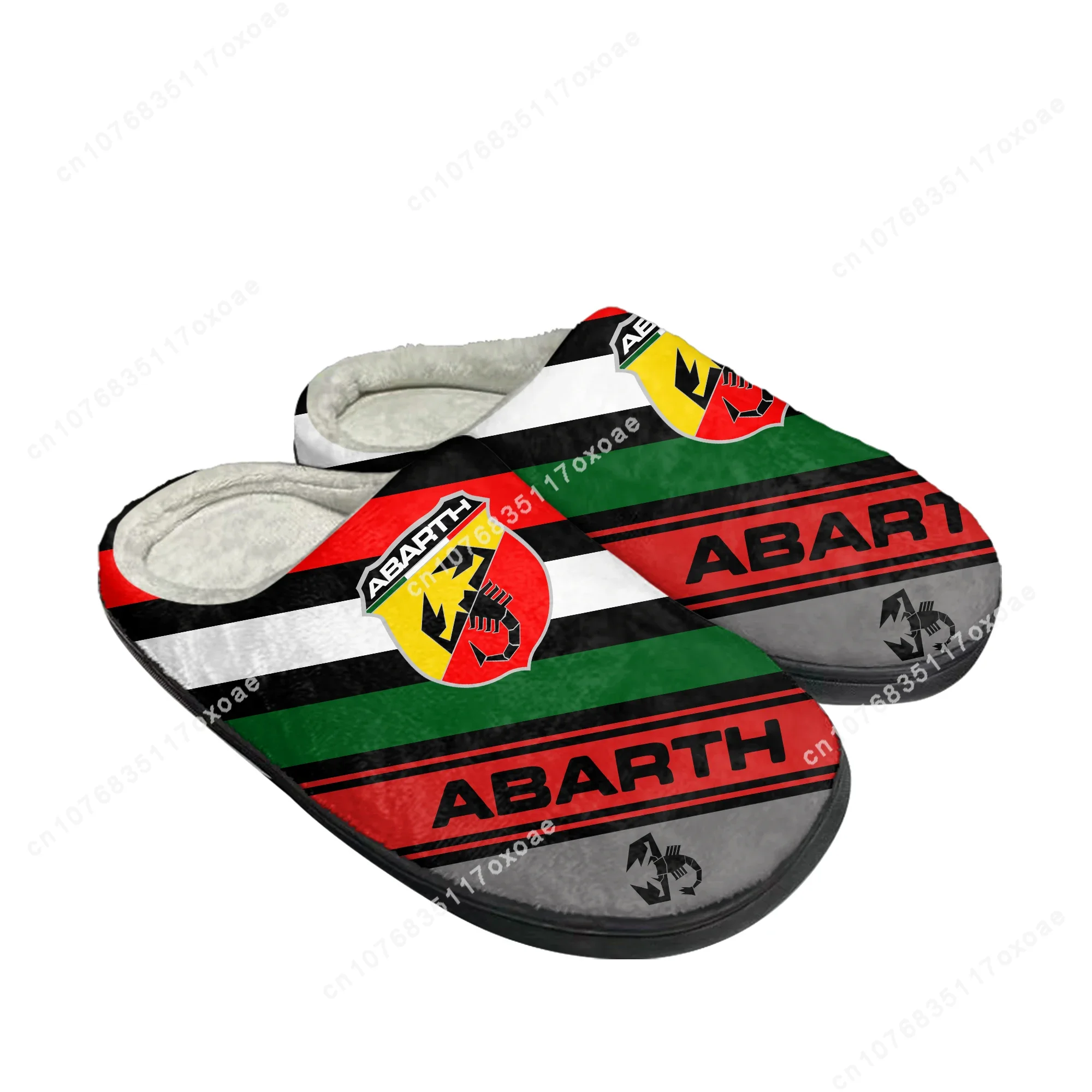 Abarth-zapatillas de algodón para el hogar para hombre y mujer, zapatos informales de felpa para dormitorio, mantienen el calor, zapatillas térmicas para interiores, zapatos personalizados DIY