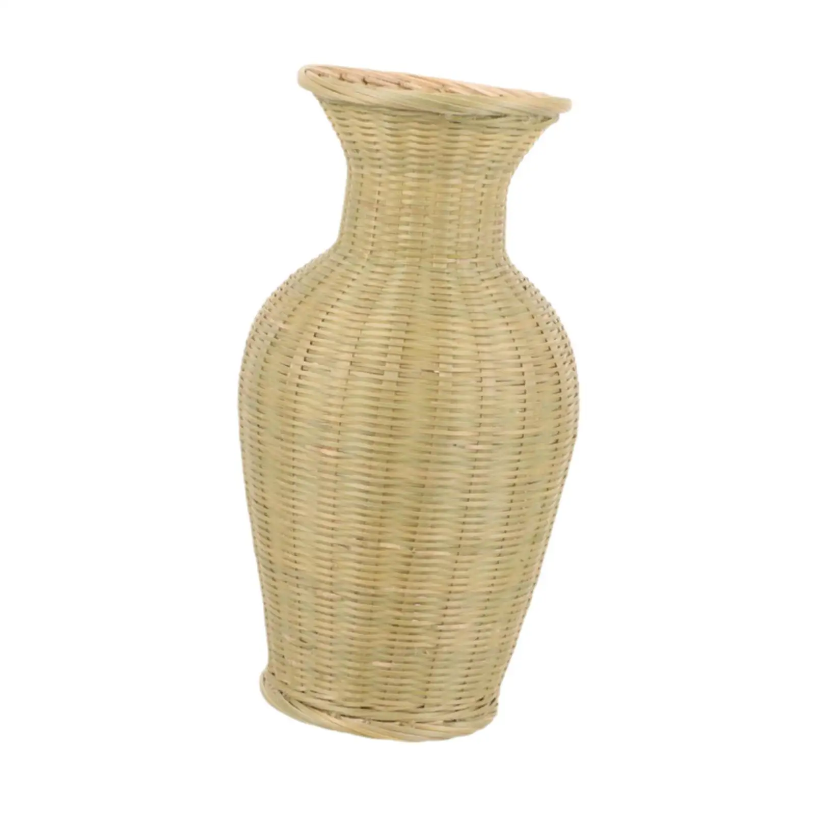 Elegant Retro Woven Bamboo Flowers Vase Container With Traditional Craftsmanship for Party Holiday Dinner Table Home Decor