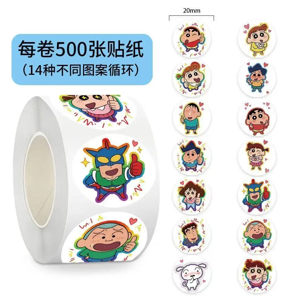 500 Stück/Set Neue Crayon Shin-chan Anime Cartoon Aufkleber Niedliche Kinder-Schreibwaren Schulbedarf Lehrerbedarf Belohnungsaufkleber Spielzeug Geschenk