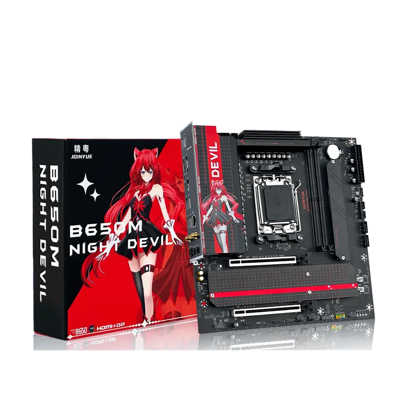 JGINYUE B650M Motherboard CPU Combo For AMD Ryzen 7/8/9 Series processor DDR5 4800MHz 3 M.2 NVMe PCIe WiFi ARGB Mainboard Kit
