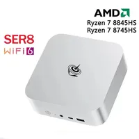 Beelink SER8 Powerfull AI PC AMD Ryzen 7 8845HS Mini PC 32G DDR5 1T NVME PCIe4.0 SSD USB4.0 2.5Gbps Desktop Gaming Computer