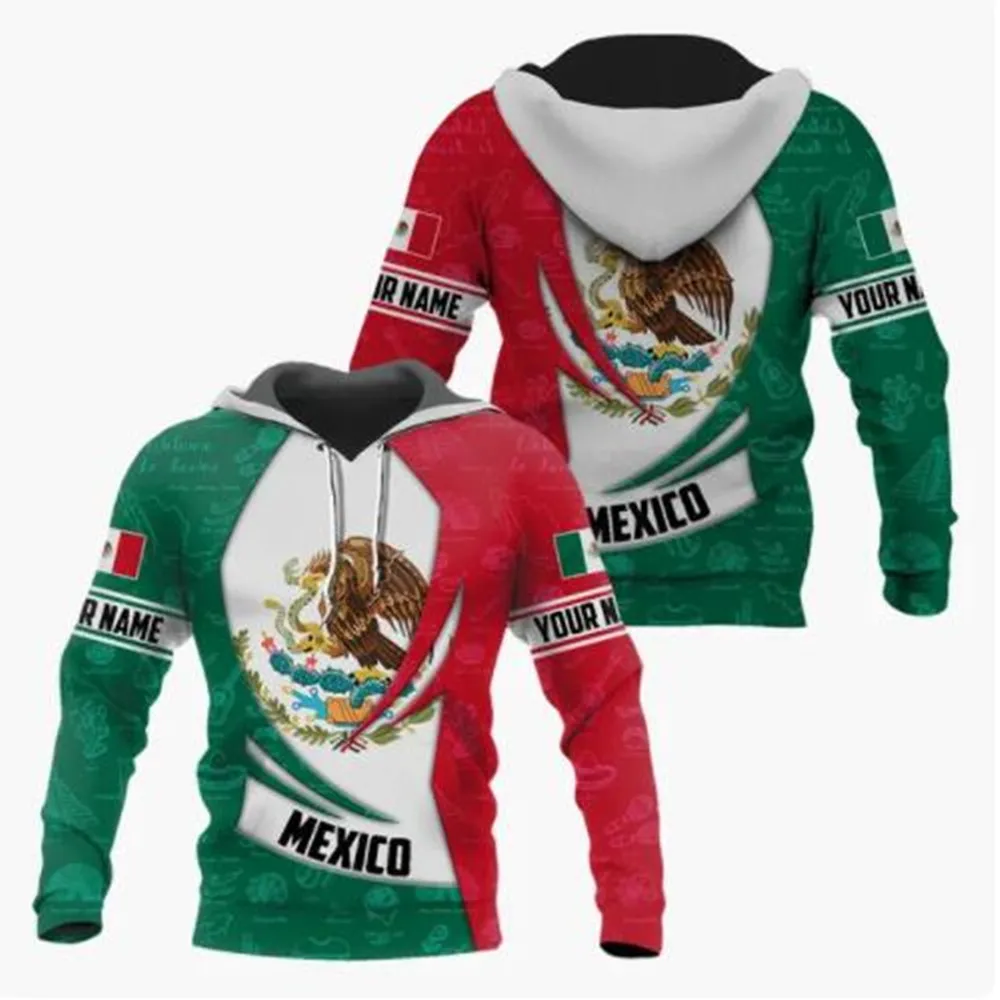 New Men's Fashion Spring and Autumn Hoodie Mexico Aztec Eagle Warrior 3D Printed Hoodie Unisex  Street Casual Hooded Pullover