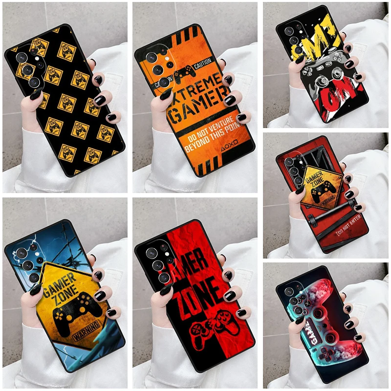 Phone Case For Samsung Galaxy S24 S23 S21fe S22 Ultra Plus Note 10 20 S8 S9 S10 Cover Game Console Gamer Zone Funda