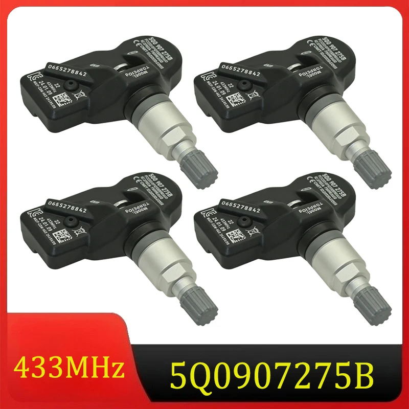 

Датчик давления в шинах 5Q0907275B (1/2/4 шт.) для Volkswagen Golf, Crafter, Jetta, Beetle, VW Passat, Tiguan, Touareg 2009-2019 гг., 433 МГц, TPMS