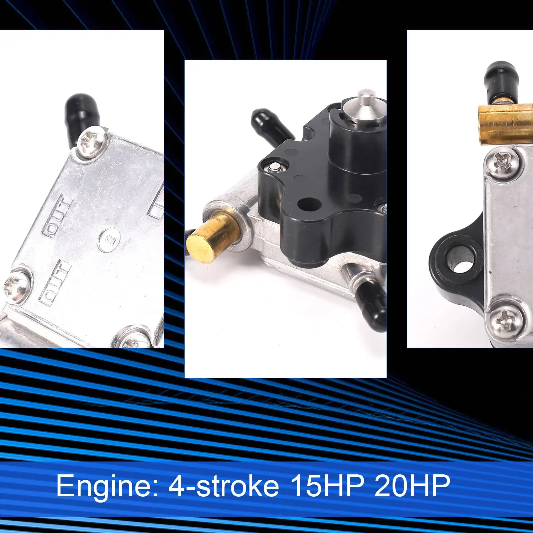 A67F-Boat Engine 6AH-24410-00 Fuel Pump Assy for Yamaha Outboard 4-Stroke 15HP 20HP Outboard Motor