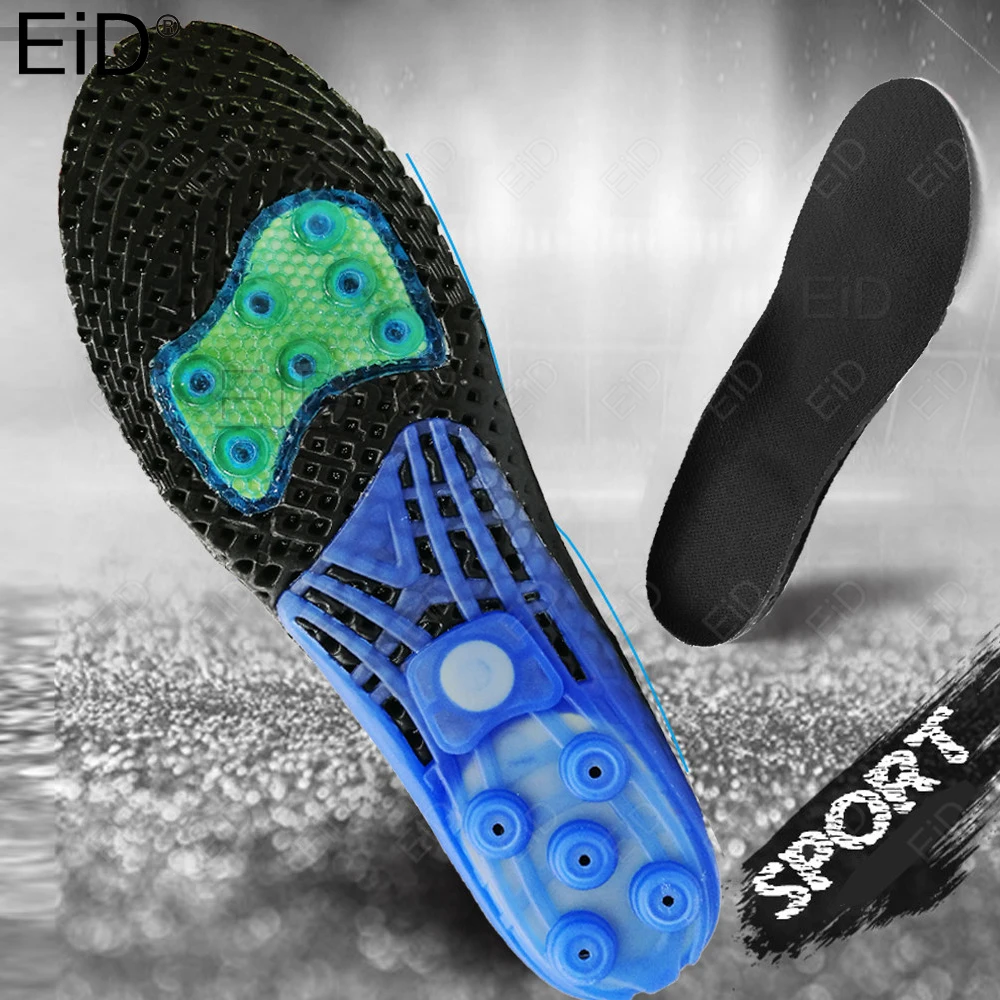 

EiD Silicone Orthopedic Soft Elastic Sneakers Insoles for Men Women Sport Running Breathable Shock Absorption Shoe Sole Pads