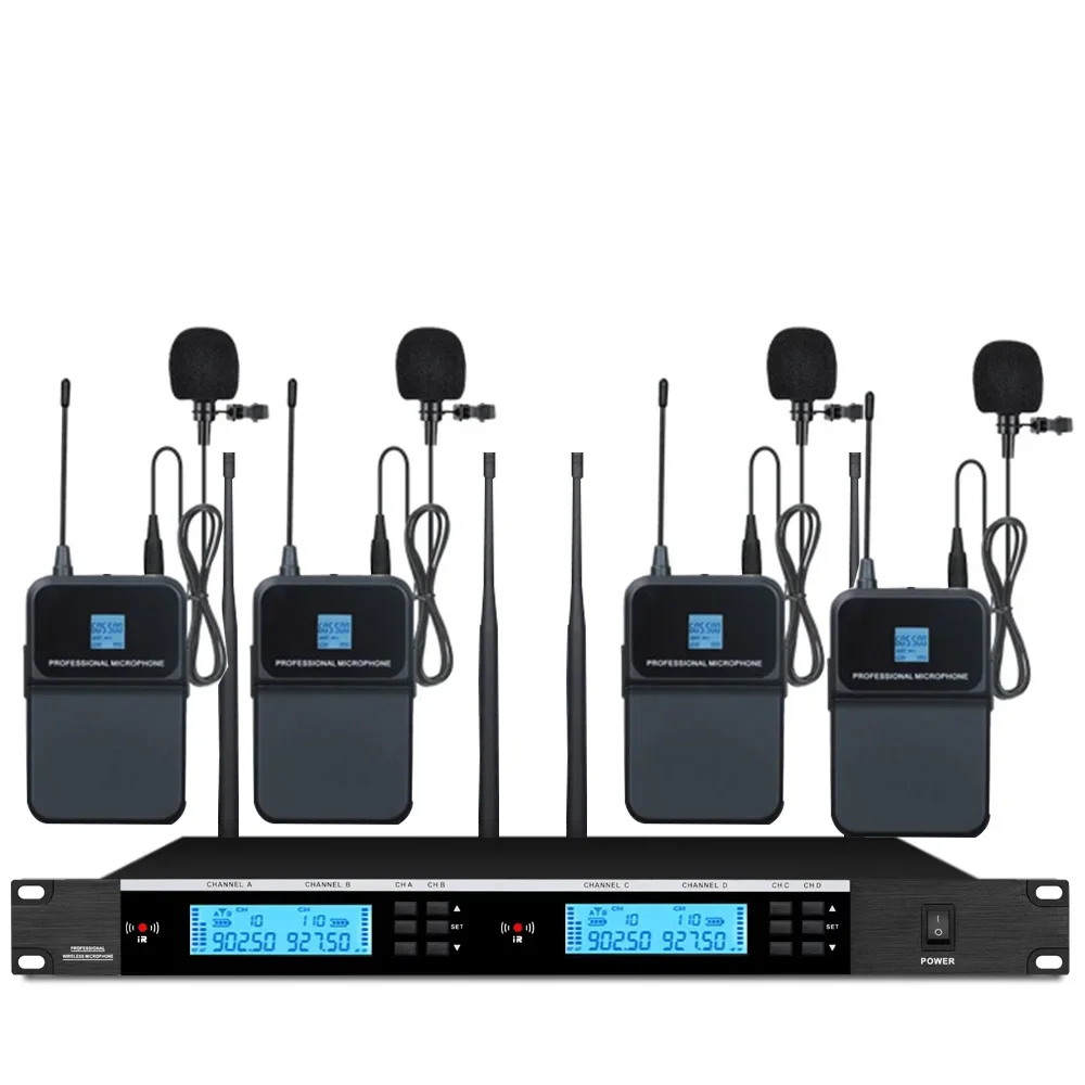 Professional Wireless Microphone System 900MHZ Full Metal Housing Handheld Microphone Home Karaoke Church Stage Microphone