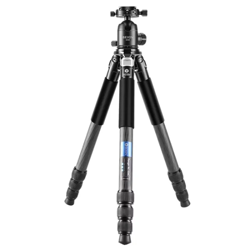 BEXIN RC334 Portable Collapsible Carbon Fiber C amera Tripod with K44 Panoramic Ball Head