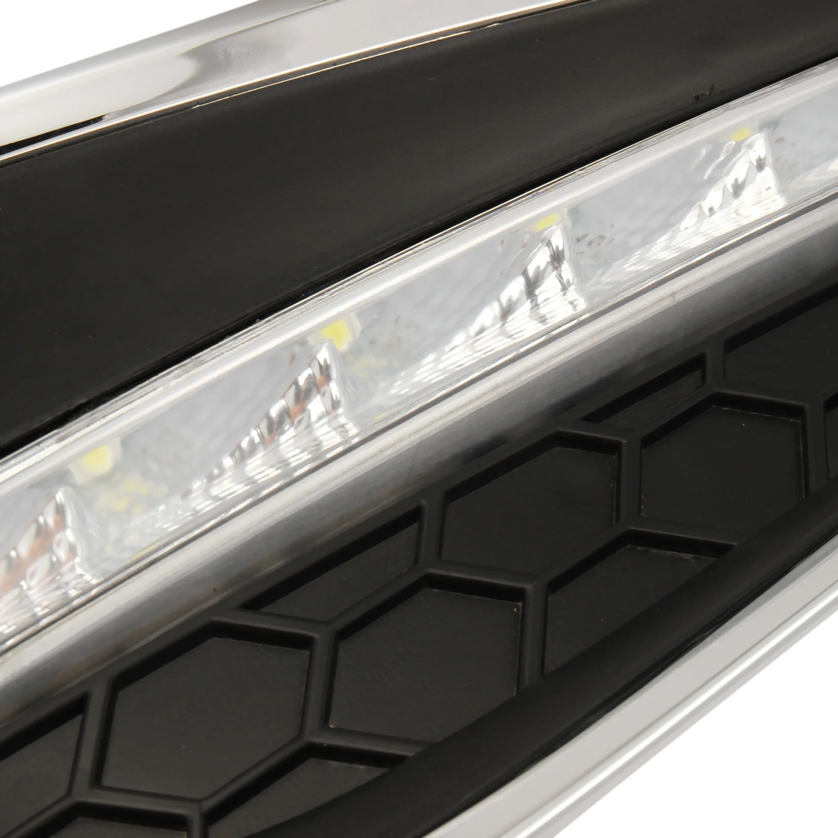 أعلى بيع سيارة DRL LED النهار تشغيل ضوء مصباح الضباب 1 زوج لفولفو S60 2009 2010 2011 2012 2013 ضوء النهار #2